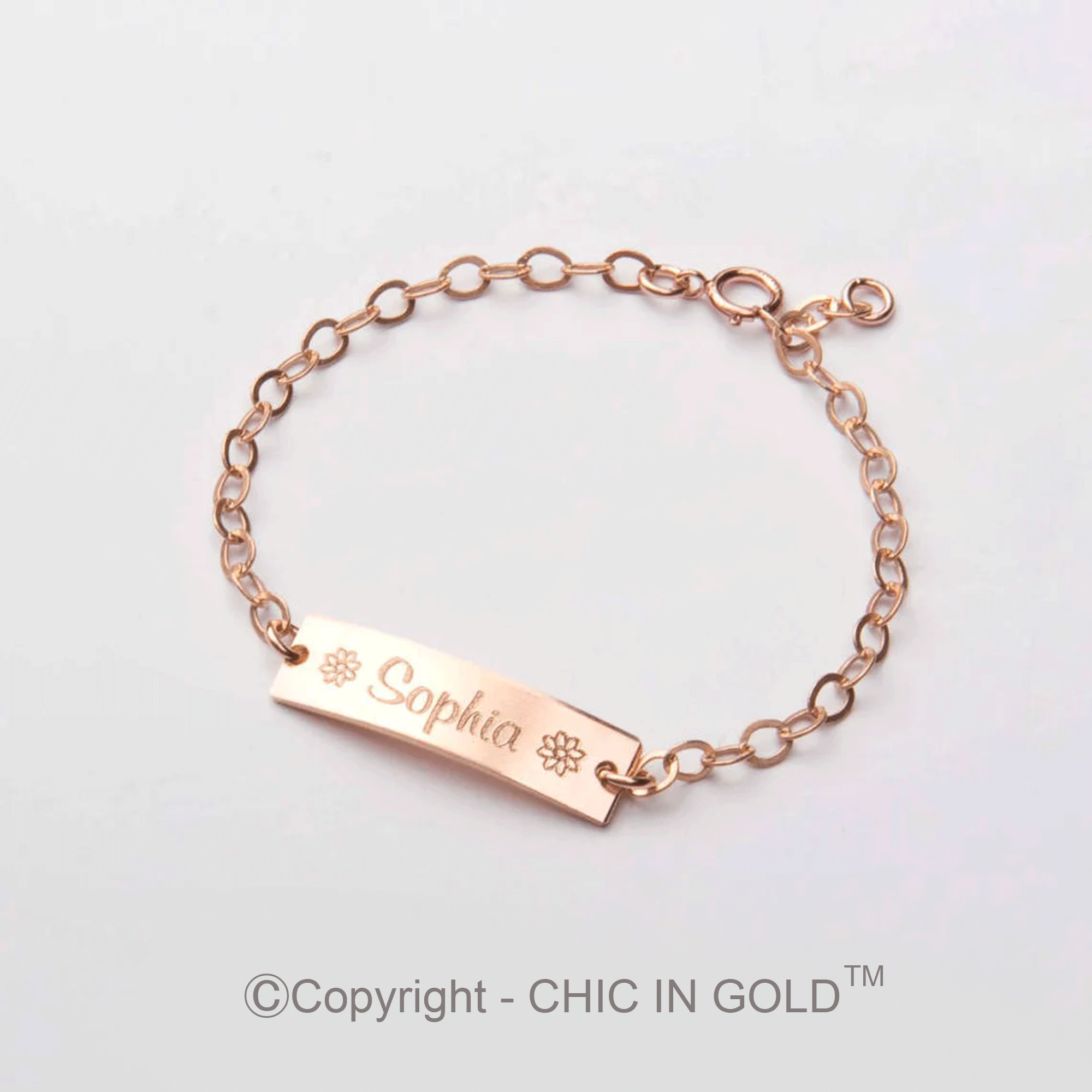 Customized Simple Baby Name Bracelet – milesgifts