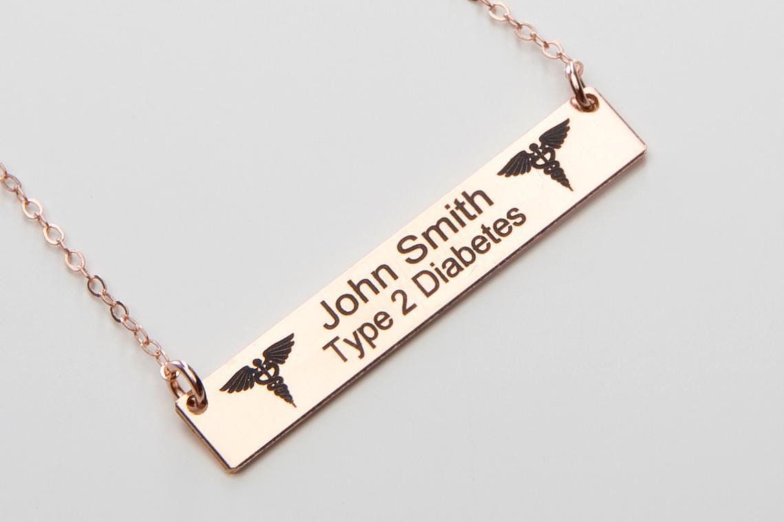 Chic Personalized Medical ID Necklace for Women